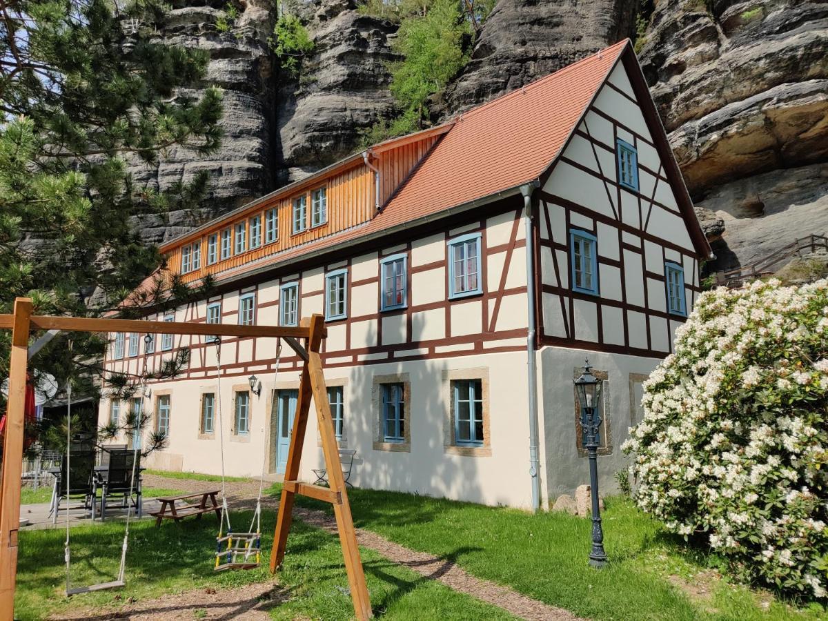 Ferienwohnungen Felsenkeller Bielatal Rosenthal-Bielatal Ngoại thất bức ảnh